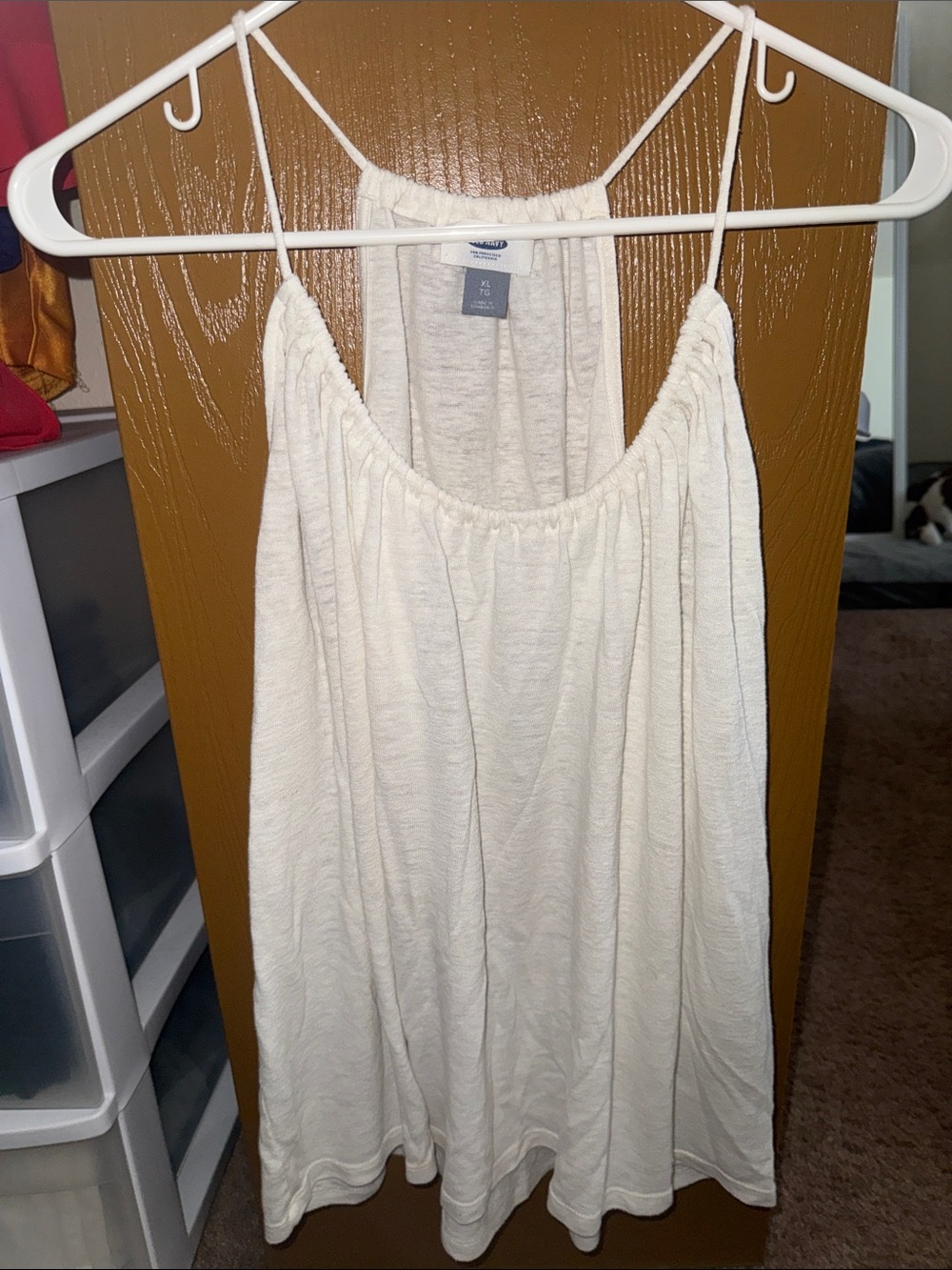 Old Navy Cream Lightweight Spaghetti Strap Tank Top